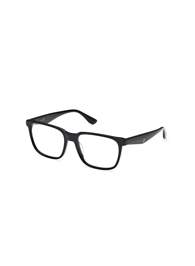 BMW Men's Rectangular Eyeglass Frames Shiny Black BMW BW5063-H00155 55 mm - Image 1