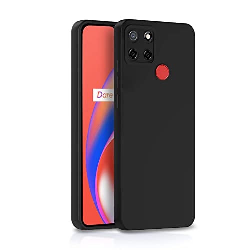 Pikkme Back Cover for Realme Narzo 30A/Realme Narzo 20/Realme C25s / Realme C25 / C12 | Slim Soft Matte Silicone Cover with Camera Protection & Shockproof Bumper Case (Black) - Image 1