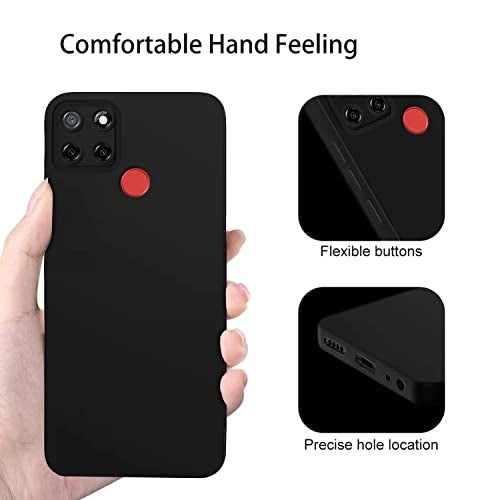 Pikkme Back Cover for Realme Narzo 30A/Realme Narzo 20/Realme C25s / Realme C25 / C12 | Slim Soft Matte Silicone Cover with Camera Protection & Shockproof Bumper Case (Black) - Image 3