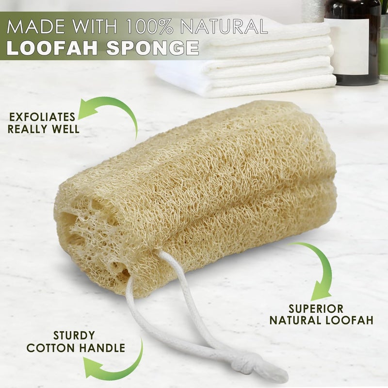 METLUCK 4" Loofah Sponges Natural Organic Luffa Loofah Bath Sponge Exfoliating Shower Body Sponge Scrubber, Pack of 6 - Image 2