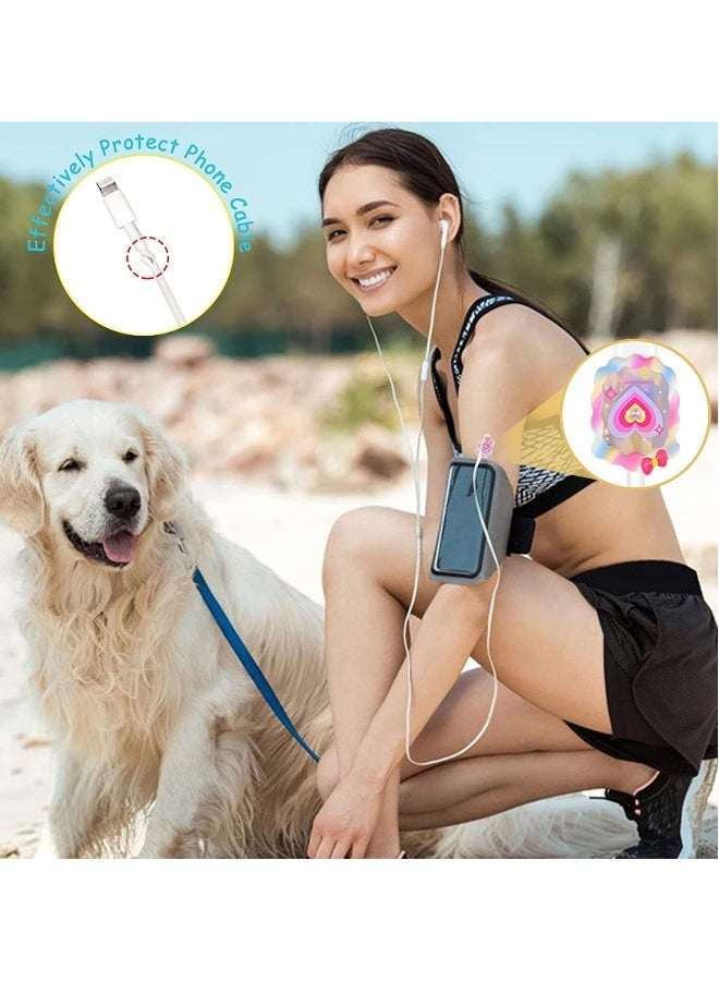 Cable Protector for iPhone Charger, Lovely Compatible with 18W/20W Charger Anti-Bending USB Cover Spiral Ropeand End (Love Heart)  - Image 5