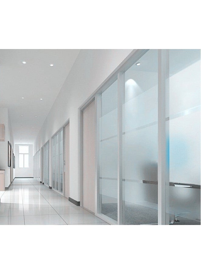 Bloss Niviy Etched Privacy Window Film Frosted Glass Static Cling Non Adhesive Window Frost Film for Home Office, 17.5 inch x 78.7 inch - Image 4