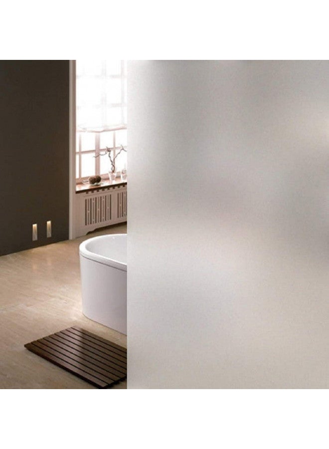 Bloss Niviy Etched Privacy Window Film Frosted Glass Static Cling Non Adhesive Window Frost Film for Home Office, 17.5 inch x 78.7 inch - Image 1