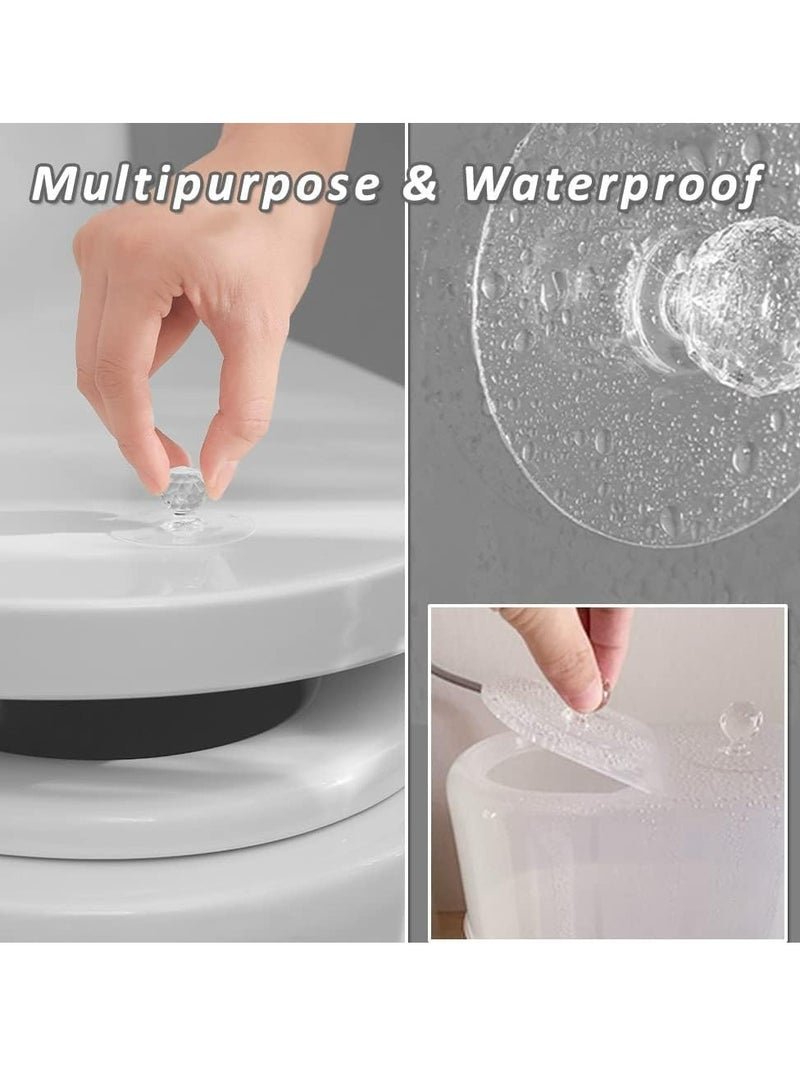 إسكدنيا مقابس أدراج الأرضيات، مقابس معشوقة بشكل كريستال للمطبخ، الدرج الخلفي، الأثاث، مقابس السحب والدفع الخاصة بغير الحفر (8 قطعة) - Image 3