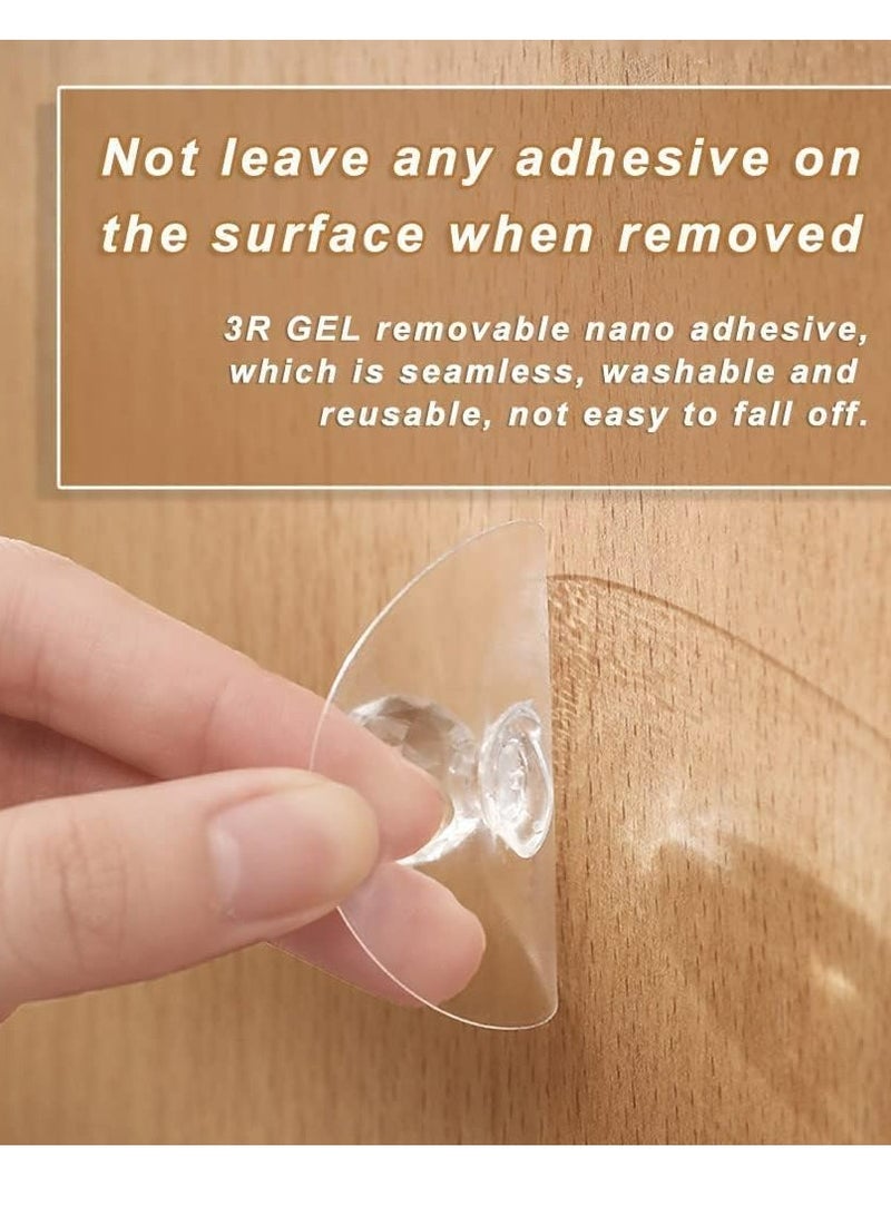 إسكدنيا مقابس أدراج الأرضيات، مقابس معشوقة بشكل كريستال للمطبخ، الدرج الخلفي، الأثاث، مقابس السحب والدفع الخاصة بغير الحفر (8 قطعة) - Image 4