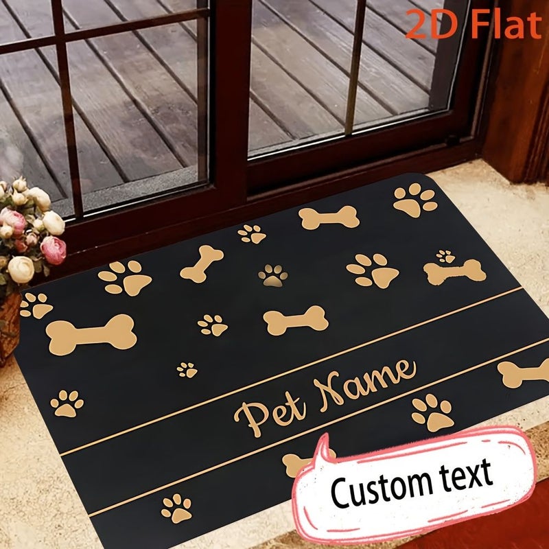 Personalized Pet Doormat with Non Slip Backing 45x75cm Machine Washable - Image 1