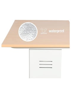 RIGID Steel Workstation Desk with Adjustable Height and Wooden Top Grey 75x120x60cm  - Image 4
