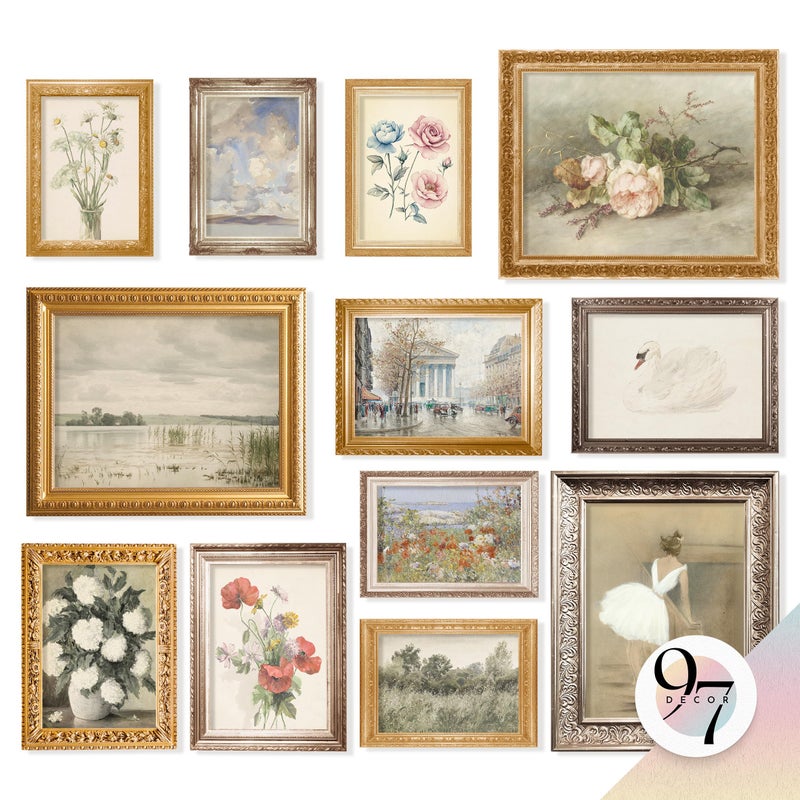 97 Decor French Decor For Home Country French Wall Art Posters Vintage Floral Pictures Vintage Art Gallery Wall Prints Landscape Painting For Bedroom Decorations Unframed