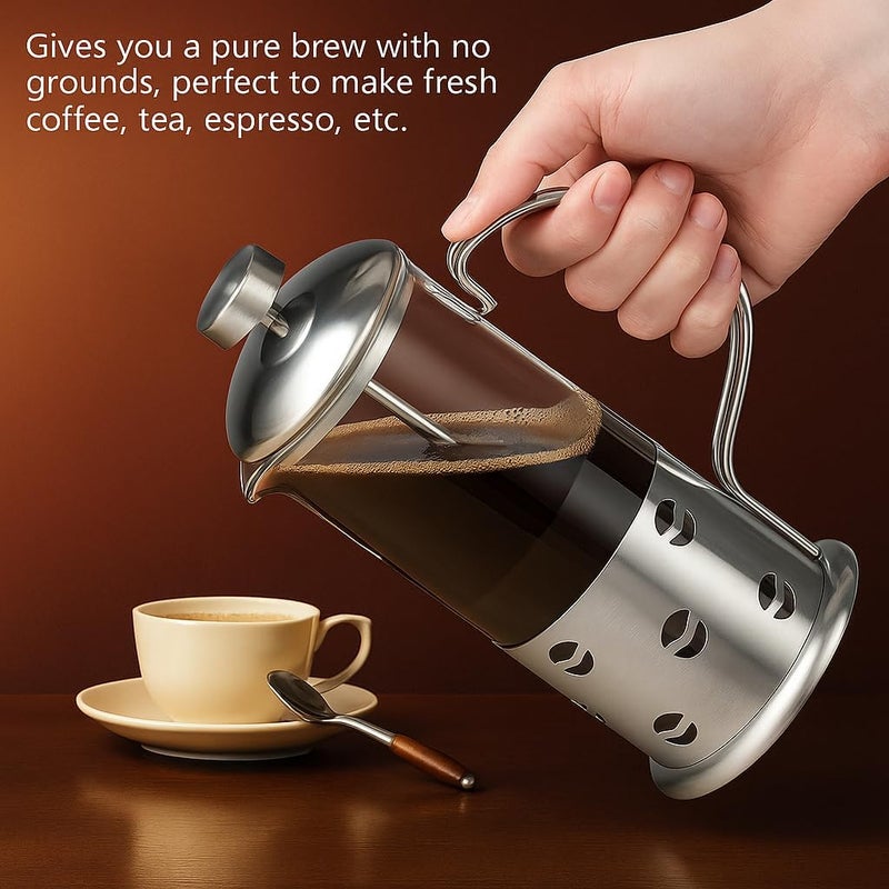 Fitto Coffee Pot Press, Plunger Coffee Teapot, 350mm Size, Ideal for Home and Office - Image 4