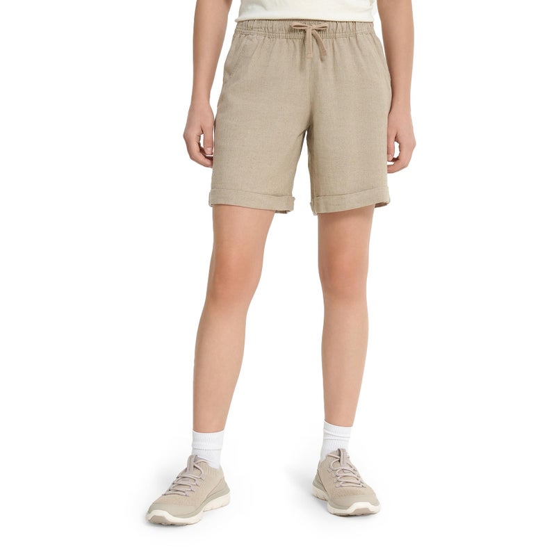 Outventure شورتات نسائية 2-Pack Outventure، مزيج من الكتان والفيكوز، بقصة فضفاضة، حزام قابل للتعديل، جيوب عملية - Image 3