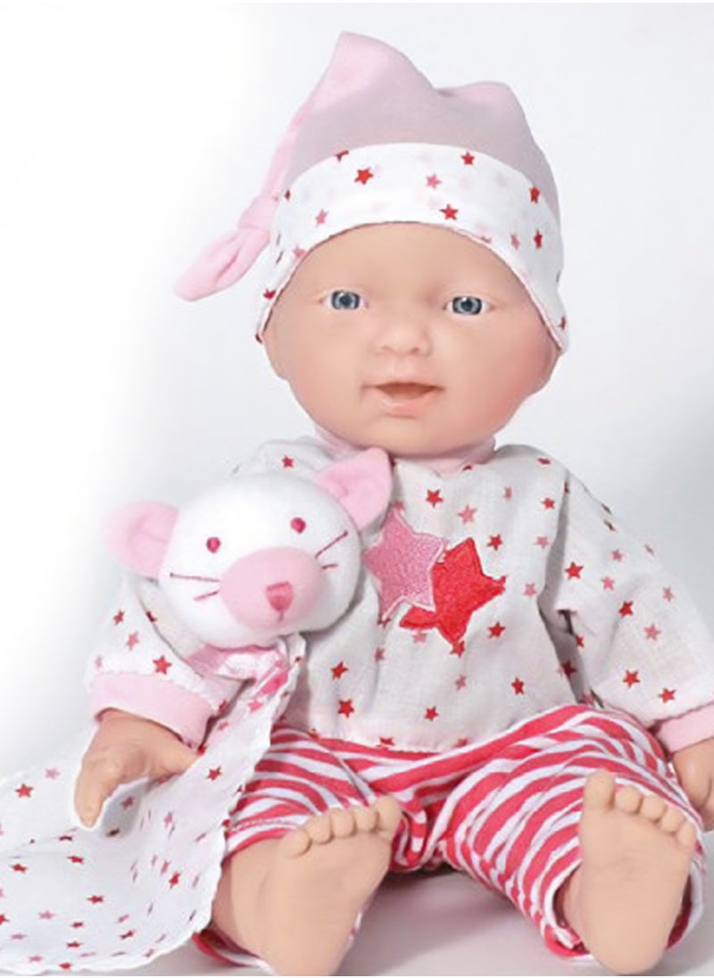 King Mariot 11-inch Washable Soft Body Play Doll For Children | Realistically Detailed Vinyl Head, Arms, and Legs | Easy to Hold & Carry | Safety Tested for Ages 12 Months and Up 