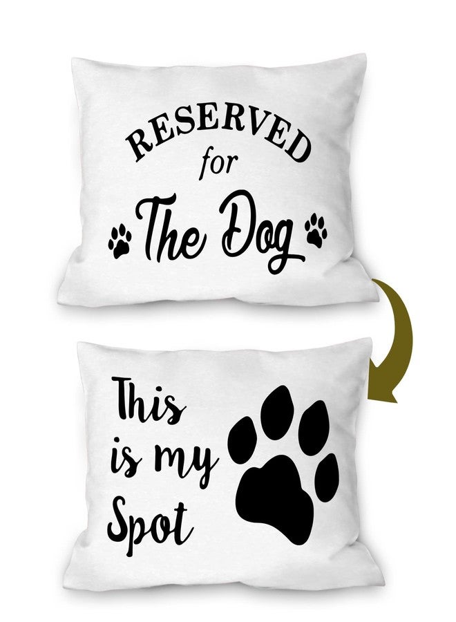 Burosev Funny This is My Spot Dog Paw Soft Reversible Throw Pillow Cover, Reserved for The Dog Decorative Pillowcase, Dog Lover Farmhouse Decor Decorations for Home Bedroom Sofa Room (12 x 20 Inch) - Image 1