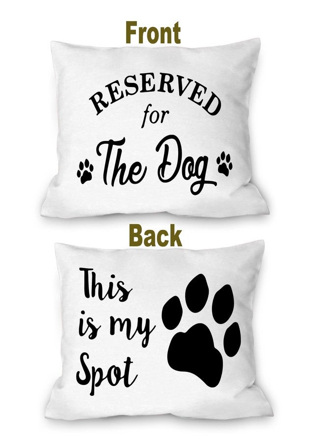 Burosev Funny This is My Spot Dog Paw Soft Reversible Throw Pillow Cover, Reserved for The Dog Decorative Pillowcase, Dog Lover Farmhouse Decor Decorations for Home Bedroom Sofa Room (12 x 20 Inch) - Image 2