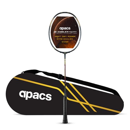 Apacs Z-Ziggler Next Gen (Unstrung) | 38lbs max Tension | Ultra Slim Shaft | 100% Japanese Graphite | (4U) Head Heavy Balance | Made in Vietnam Badminton Racket with Cover (Black Maroon) - Image 1