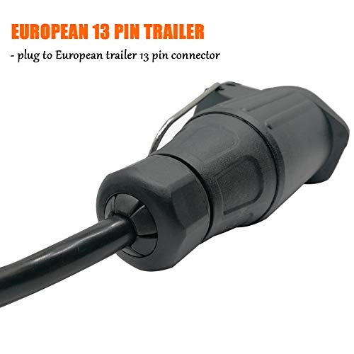 CARROFIX US Vehicle 7-Way Blade Connector to European 13-Pin Round Trailer Light Converter - Plug and Play Design - Image 5