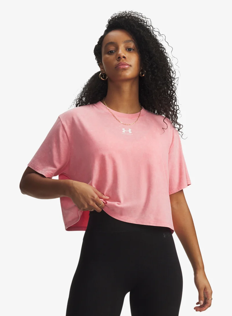 اندر ارمر Rival Boxy Fit Washed T-Shirt