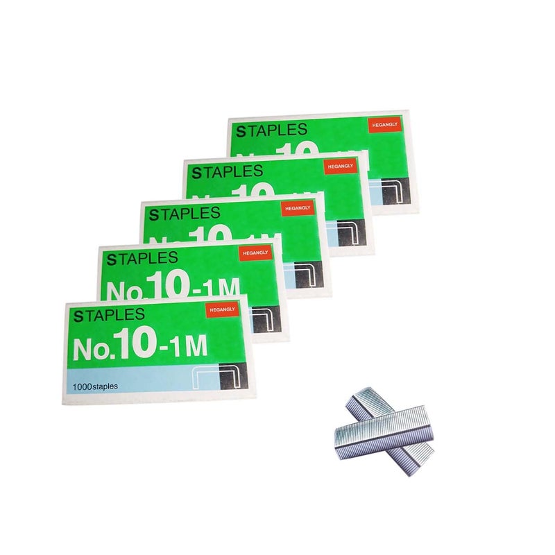 5000 قطعة من دبابيس رقم 10، مناسبة لماكس HD-10D، وسوينغلاين توت ميني دباسة، وغيرها من الدباسات الصغيرة التي تستخدم دبابيس رقم 10 (أصغر من الدبابيس القياسية). فضي. - Image 1