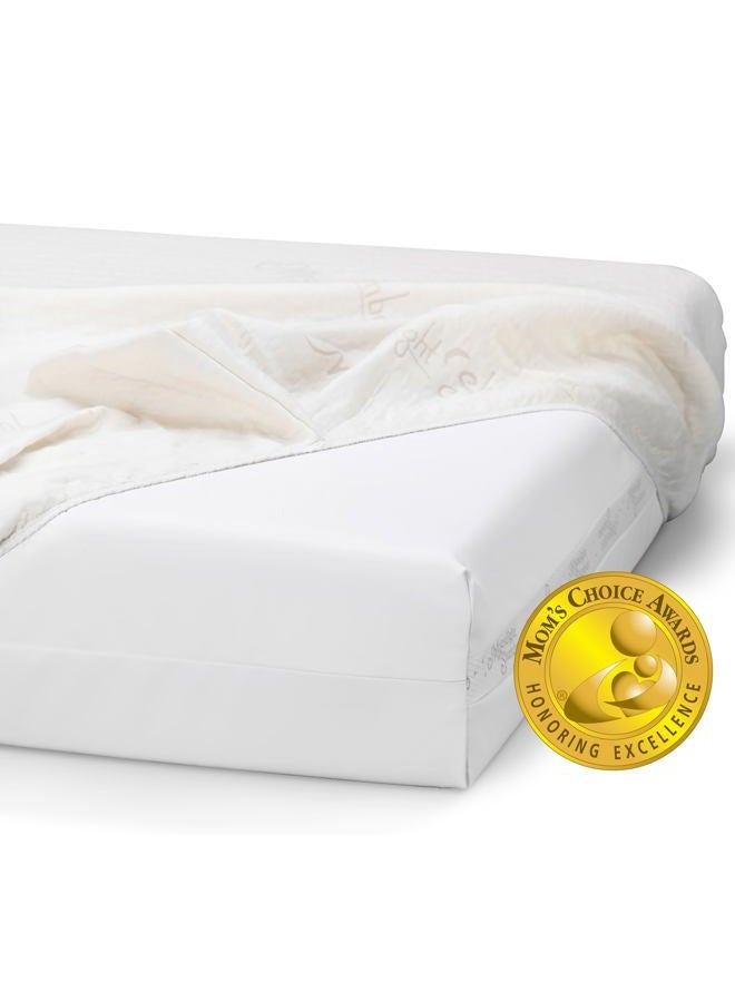 Moonlight Slumber Little Dreamer Crib Mattress Cover, Ecru, Waterproof, Plush Cotton, Hypoallergenic - Image 2