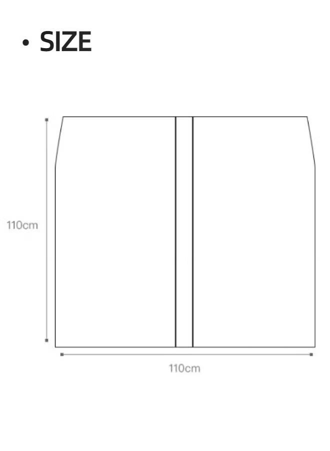 MLADEN Large Hanging Garment Storage Cover, 110CM Waterproof Dustproof Wardrobe Dust Cover with Velcro Design, Reusable Clothes Protector Organizer for Dresses, Coats, Suits – Breathable Portable Rack Cover for Home & Travel - Image 3