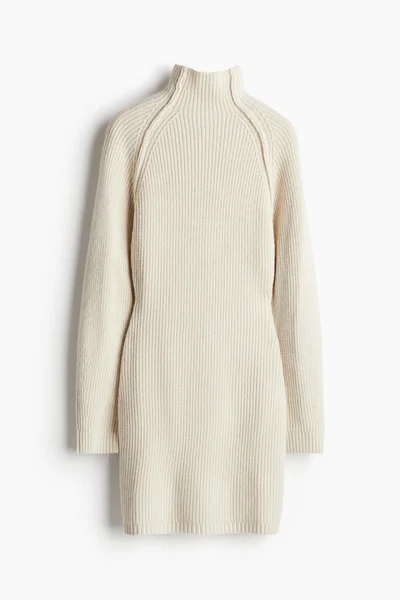 اتش اند ام Rib-Knit Turtleneck Dress