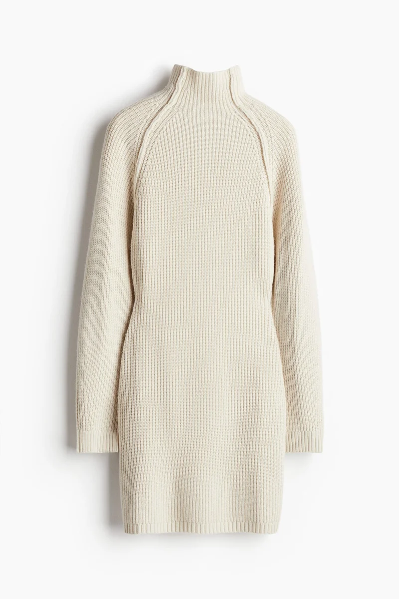 اتش اند ام Rib-Knit Turtleneck Dress