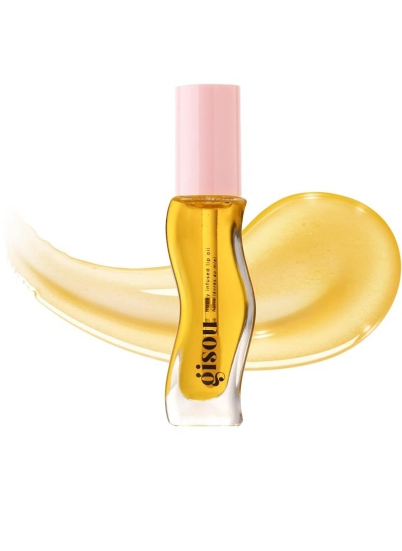 Gisou - GISOU Honey Infused Lip Oil Honey Gold - Clear Golden Glow, Hydrating & Nourishing Lip Treatment (0.27 oz / 8 ml) - Image 1