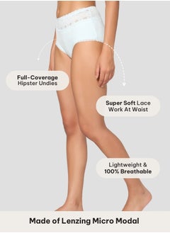 Intimate Queen Intimate Queen Modal Bae Super Soft Hipster Lacy Eco-Friendly Underwear (Pack of 2)  - Image 4