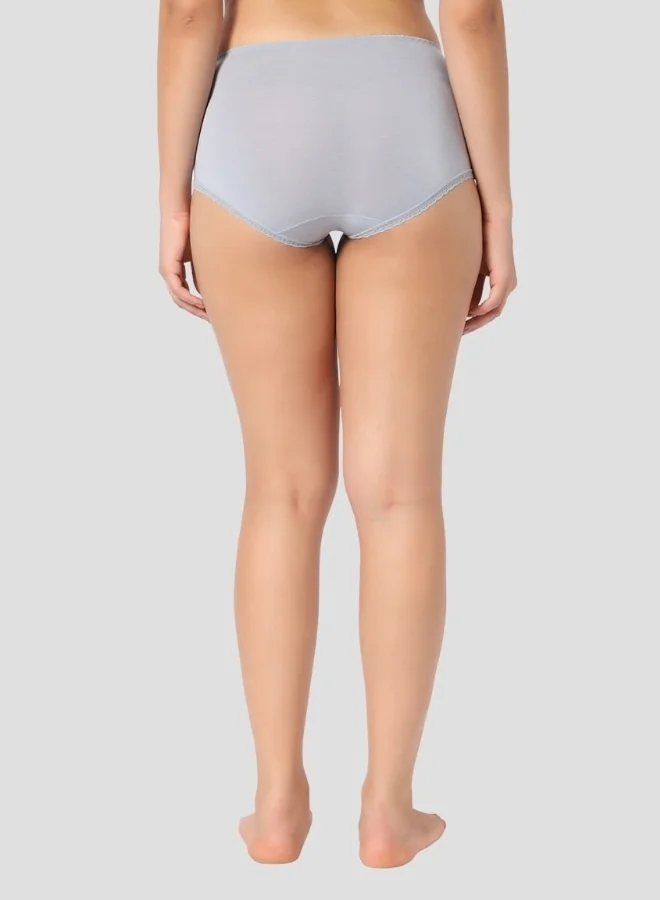 Intimate Queen Blue, Cool Grey Modal Bae Luxe Hipsters – Buttery Modal Bliss, Naturally Cooling | pH Balanced for Sensitive Skin (Pack Of 2) for Women | Best Price UAE