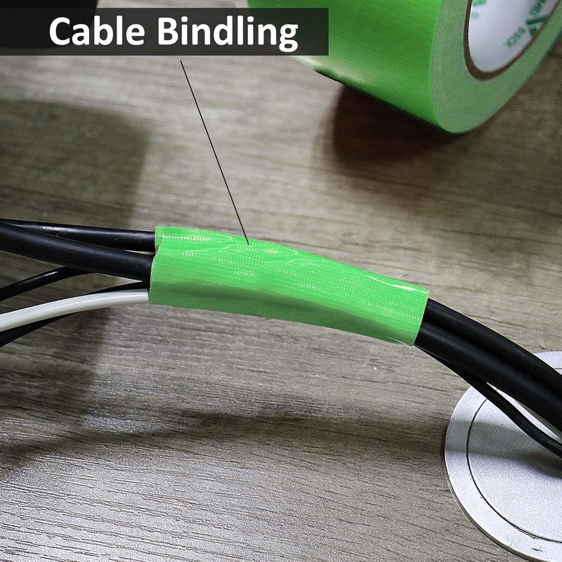 Grass Green Duct Tape 50Mm X 30Y Reinforced Light Green Gaffer Tape Waterproof Heavy Duty Ducts Fixing Tape Diy Crafts Labeling 2 Rolls - Image 5