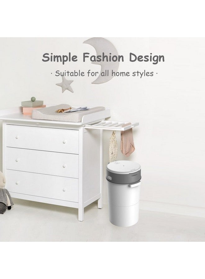 Bellababy سلة حفاضات بيلا بيبي، سلة حفاضات للأطفال مع قفل رائحة مزدوج، تشمل 4 عبوات إعادة تعبئة (270 بوصة/قطعة)، تصميم مدمج لغرفة الأطفال - Image 4