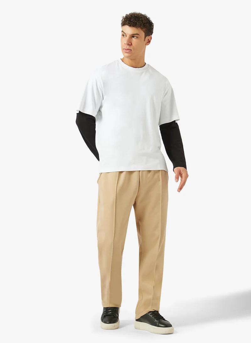 Seventy Five Basics Wide Leg Joggers -PINTUCKED