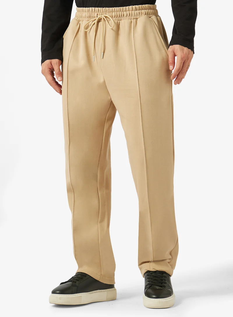 Seventy Five Basics Wide Leg Joggers -PINTUCKED