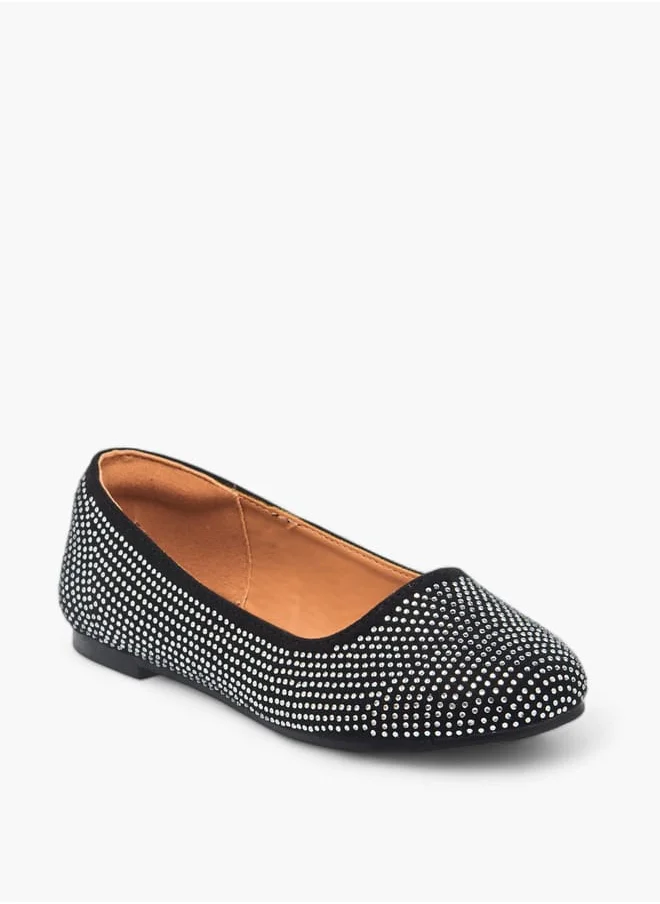 Celeste Girls Embellished Slip-On Ballerina Shoes