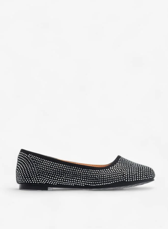 Celeste Girls Embellished Slip-On Ballerina Shoes
