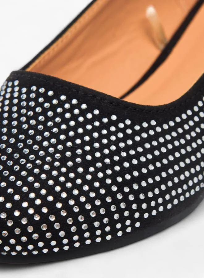Celeste Girls Embellished Slip-On Ballerina Shoes