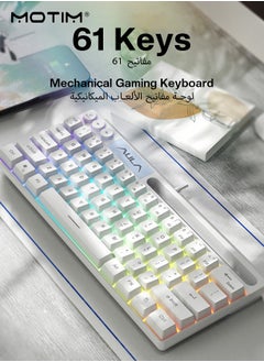 Motim 61 Keys Wired RGB Gaming Keyboard with Phone Holder, Ultral Compact Wired Mechanical Keyboard RGB Backlit, Full-Sized Typewriter, for iOS Android and Window  - Image 2
