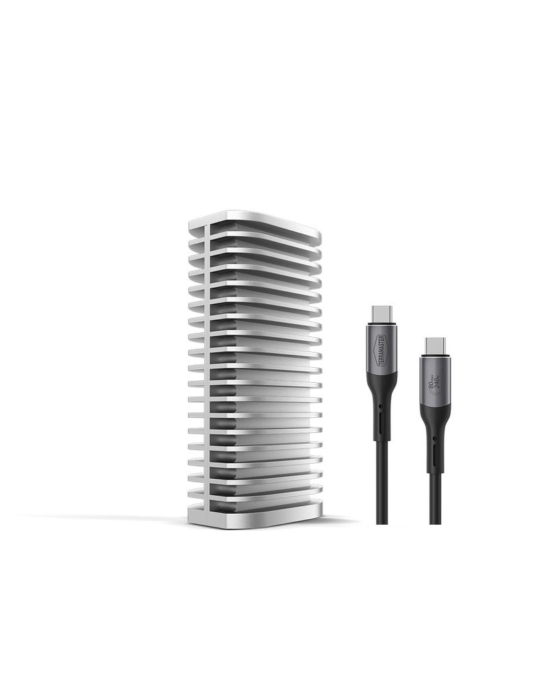 TERRAMASTER D1 SSD Pro 80Gbps M.2 NVMe SSD Enclosure, up to 7061MB/s, All-Aluminum Case with Efficient Cooling, Zero Noise, Compatible with USB 4/3.2/3.1/3.0, Thunderbolt 5/4/3 (Diskless) - Image 1
