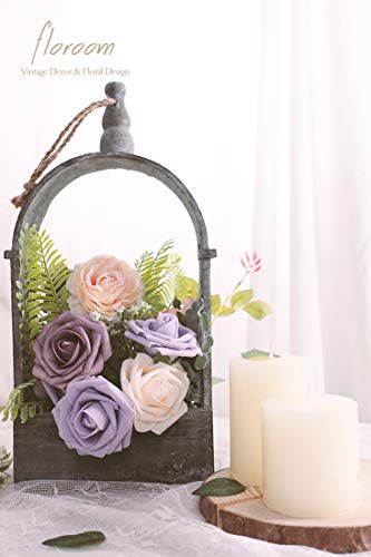 Floroom Artificial Flowers 25pcs Real Looking Cream Foam Fake Roses with Stems for DIY Wedding Bouquets Bridal Shower Centerpieces Floral Arrangements Party Tables Home Decorations - Image 3