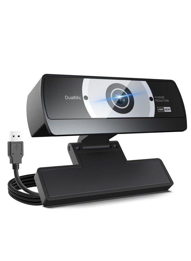XOCLON 4K Webcam for PC - 4K Ultra HD Computer Camera with PDAF Autofocus, AI Noise-Canceling Mic, Auto Lighting Correction, 80° FOV, USB-A Plug & Play for Virtual Meetings, Live Streaming, Online Learning - Image 1