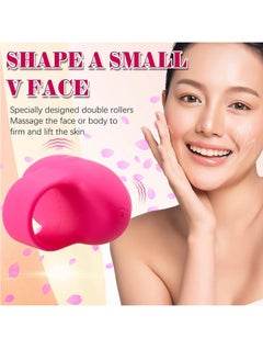 Gonice Pocket Mini Ring Facial and Eye Massage Ball USB Rechargeable Fingertip Massager Rose Red Face Massager Facial Muscle Tightening Anti Aging Relief Eyes Dark Circles Eye Puffiness Fatigue  - Image 4