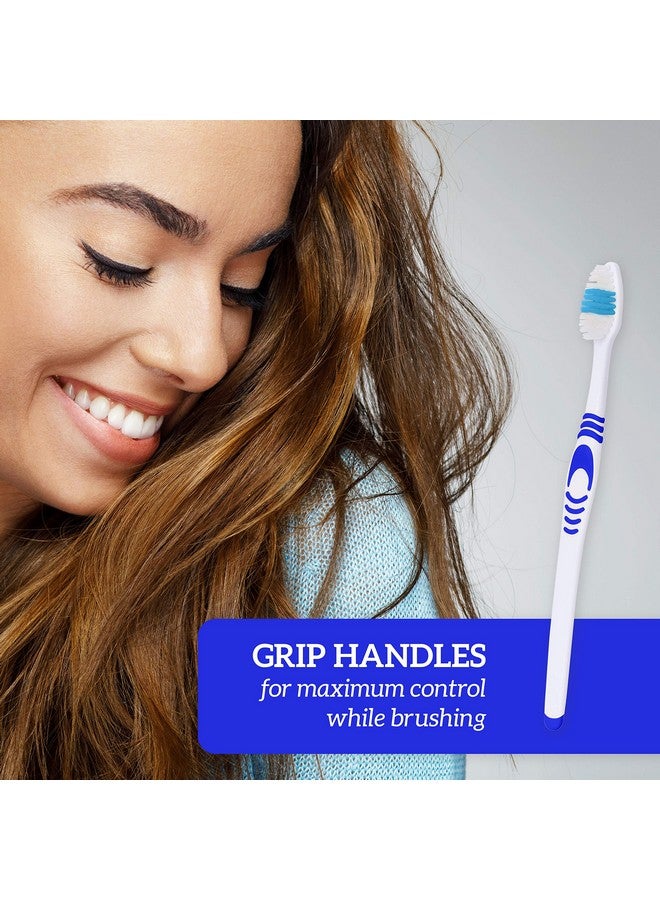 Lingito 25 Bulk Toothbrushes | Individually Wrapped | Manual Disposable Travel Toothbrush Set for Adults or Kids | Made with a Medium-Soft Large Head | Multi-Color | Travel Toiletry Oral Set - Image 3