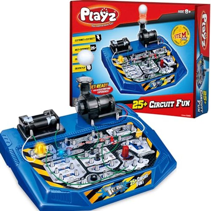 Playz Electrical Circuit Board Engineering Kit for Kids with 25+ STEM Projects Teaching Electricity, Voltage, Currents, Resistance, & Magnetic Science | Gift for Children Age 8, 9, 10, 11, 12, 13+ - Image 4