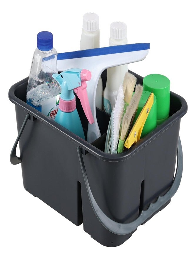 Wekioger 1-Pack Plastic Carry Caddy with Handle, Cleaning Caddy Organizer, Gray - Image 2