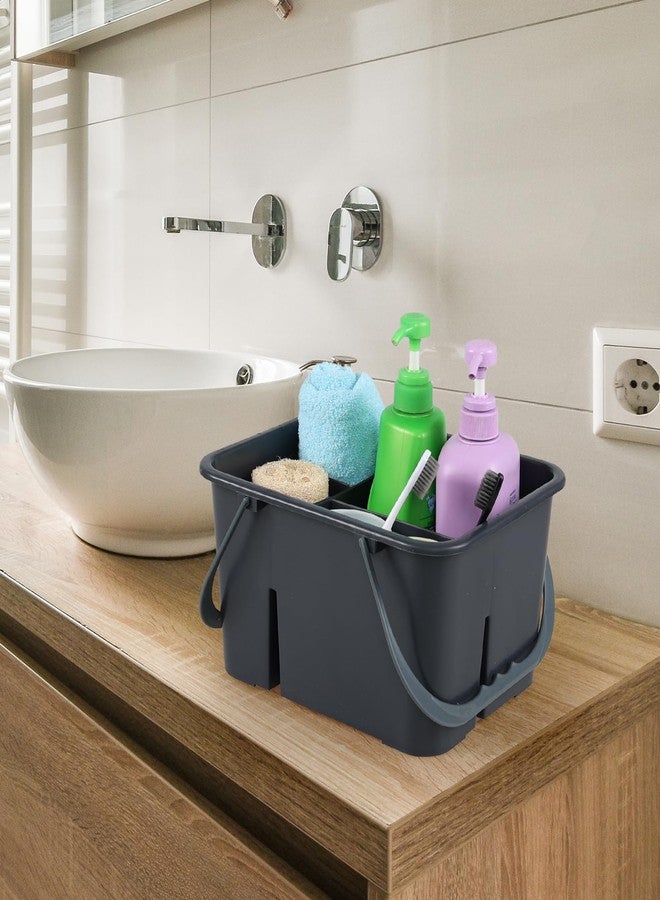 Wekioger 1-Pack Plastic Carry Caddy with Handle, Cleaning Caddy Organizer, Gray - Image 5