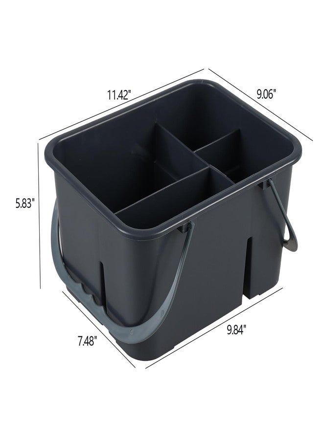Wekioger 1-Pack Plastic Carry Caddy with Handle, Cleaning Caddy Organizer, Gray - Image 4
