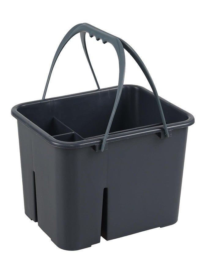Wekioger 1-Pack Plastic Carry Caddy with Handle, Cleaning Caddy Organizer, Gray - Image 1