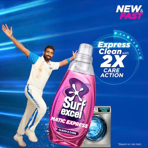 Surf Excel Matic Express Liquid Detergent | Express Clean with 2X Care Action 2ltr pouch - Image 2