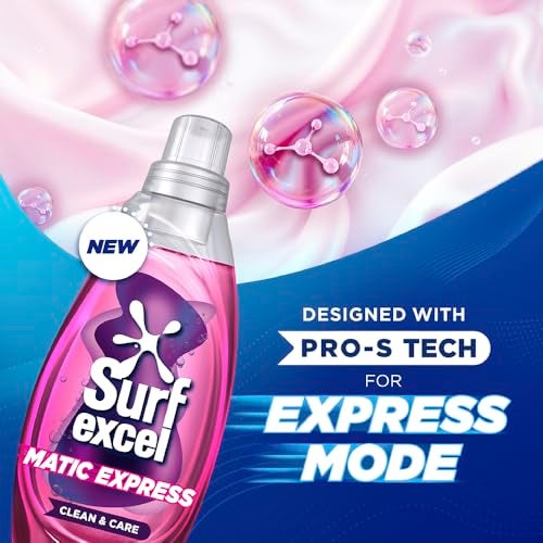 Surf Excel Matic Express Liquid Detergent | Express Clean with 2X Care Action 2ltr pouch - Image 4