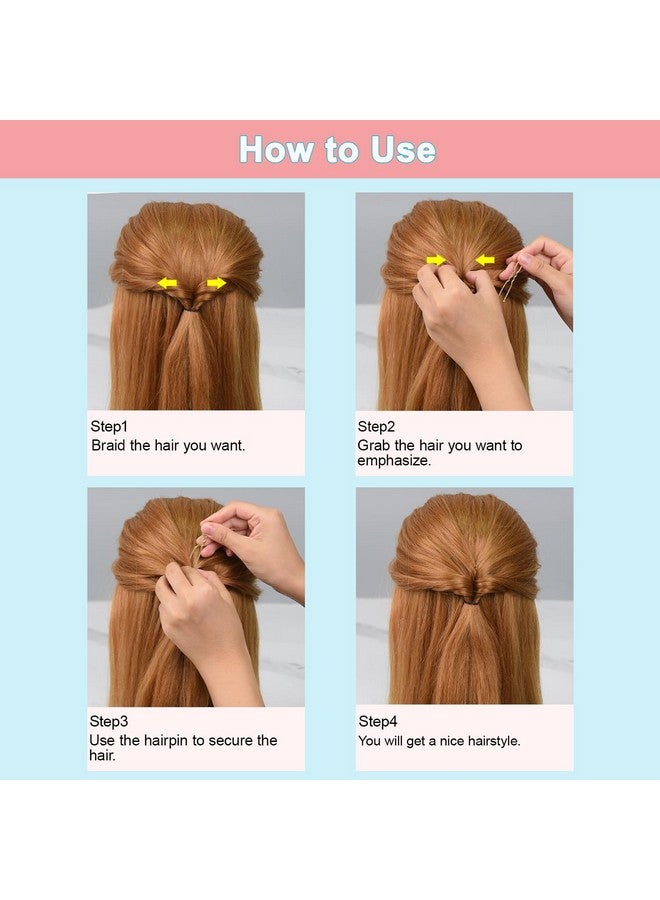 TsMADDTs Hair Pins,Tsmaddts 100 Pcs Blonde Bun Hair Pins For Women Girls With Box (Golden 2.4 Inch) - Image 2