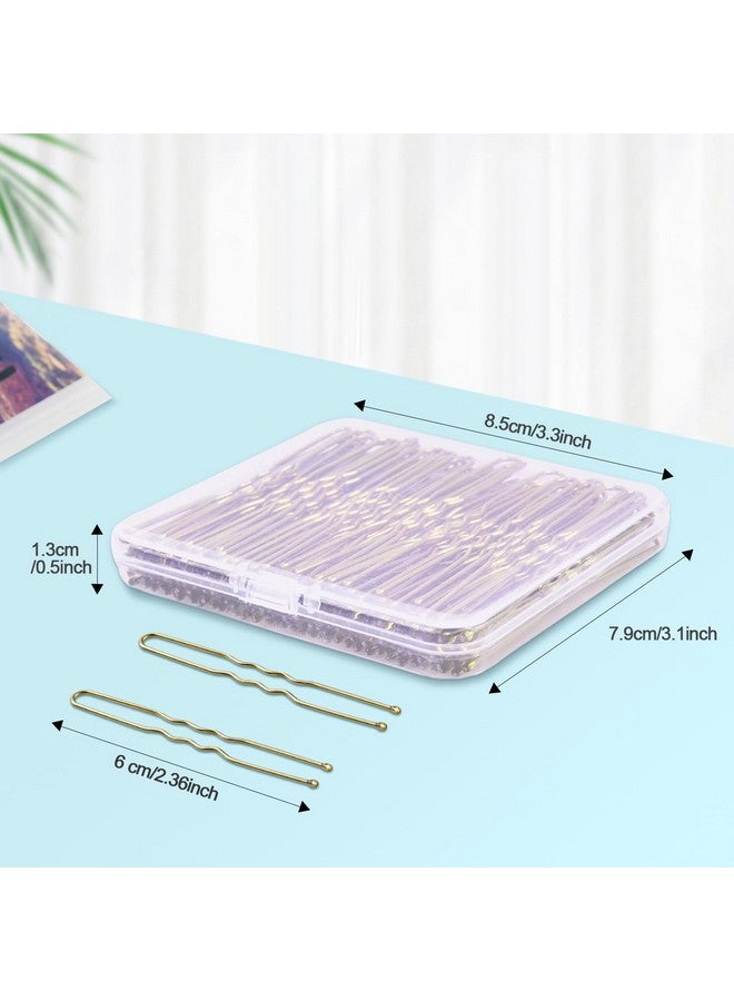 TsMADDTs Hair Pins,Tsmaddts 100 Pcs Blonde Bun Hair Pins For Women Girls With Box (Golden 2.4 Inch) - Image 1